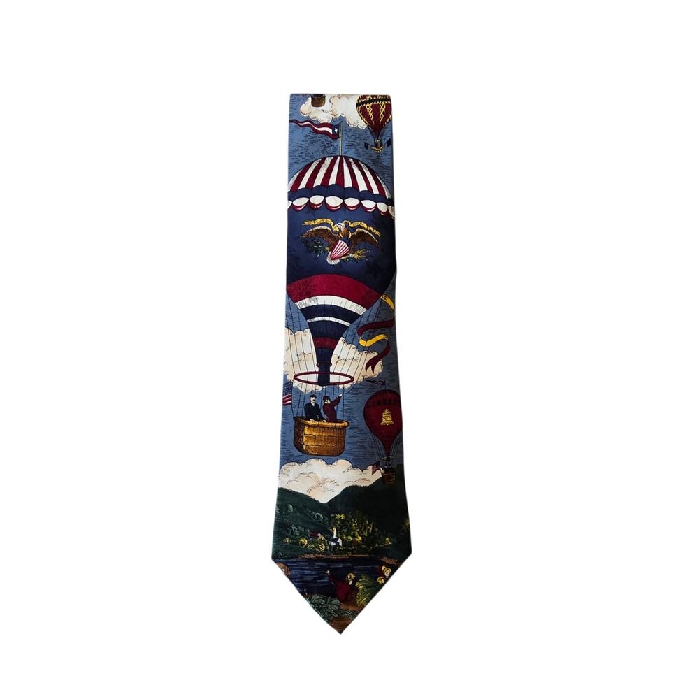 Tango by Max Raab Hot Air Balloon 100% Silk Made in USA Tie